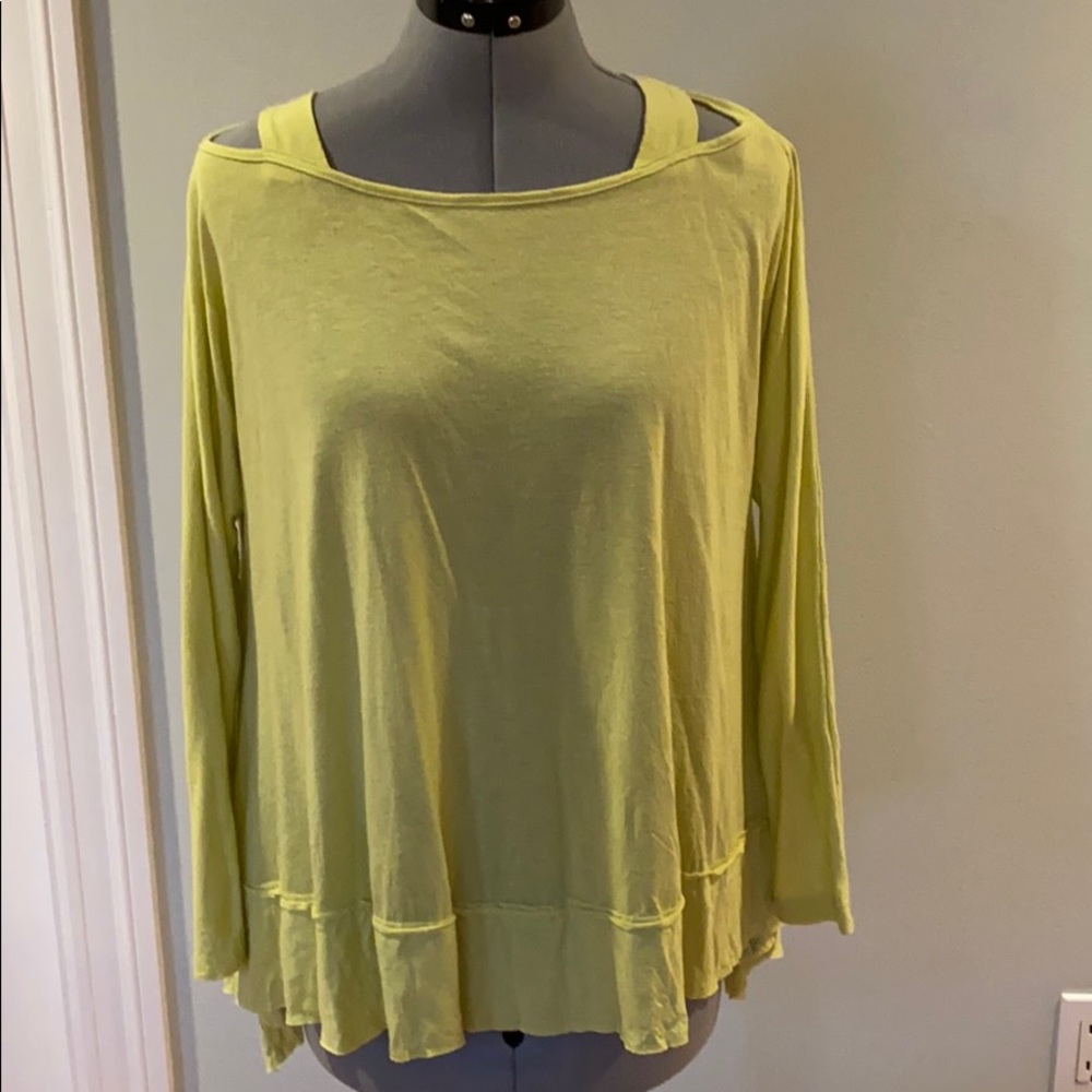 Chartreuse Oversized Swingy Cut-Out Top
